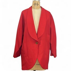 Guy Laroche Scarlet Coat with Doleman Sleeve